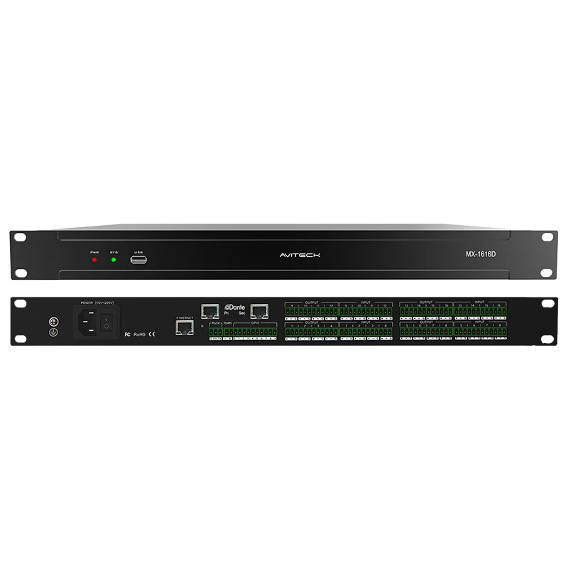 16 Channel Professional Dante DSP