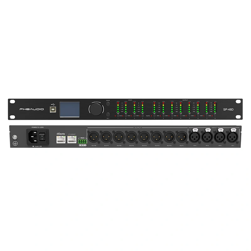 4in 8out Dante Speaker Management -prosessori
